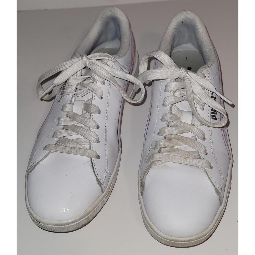 Puma Women's Size 7 Leather Sneakers Shoes White Soft foam Optimal Comfort